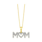 diamond mom id pendant in yellow sterling silver