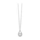 Sterling Silver ROL Teardrop Diamond Pendant