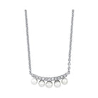 pearl & diamond bar pendant in 10k white gold (1/20 ct. tw.)