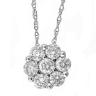 round diamond pendant in 14k white gold (1/2 ctw)