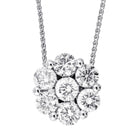 round diamond pendant in 14k white gold (1 ctw)