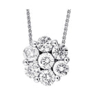 round diamond pendant in 14k white gold (1 ctw)