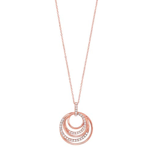 eternity diamond pendant in 14k rose gold (1/4 ct. tw.)