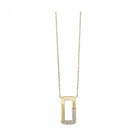 10KY Rectangular Shaped Diamond Pendant