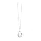 10K White Gold Diamond Teardrop Pendant 1/4 CTW