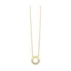 10K Yellow Gold Circle Diamond Pendant 1/6 CTW