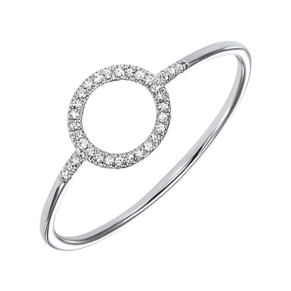 circle outline diamond ring in 14k white gold (1/20 ct. tw.)