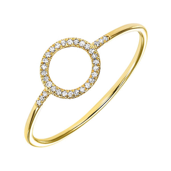 circle outline diamond ring in 14k yellow gold (1/20 ct. tw.)