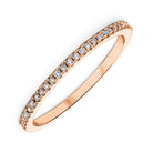 10k rose gold stackable prong diamond band (1/8 ct. tw.)