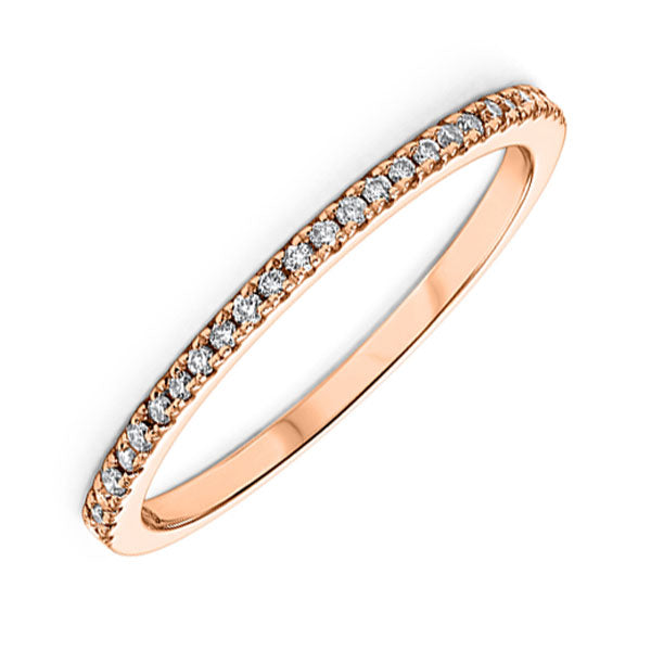 14k rose gold stackable prong diamond band (1/8 ct. tw.)