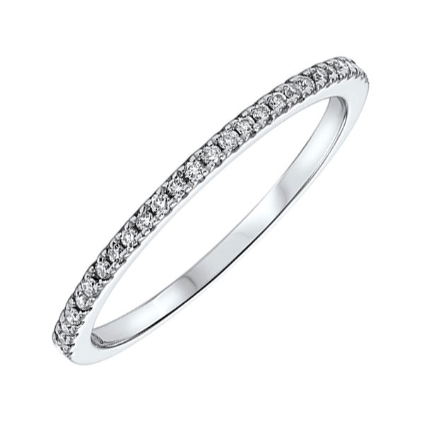 14k white gold stackable prong diamond band (1/8 ct. tw.)