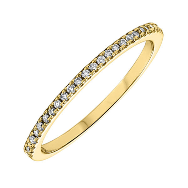 14k yellow gold stackable prong diamond band (1/8 ct. tw.)