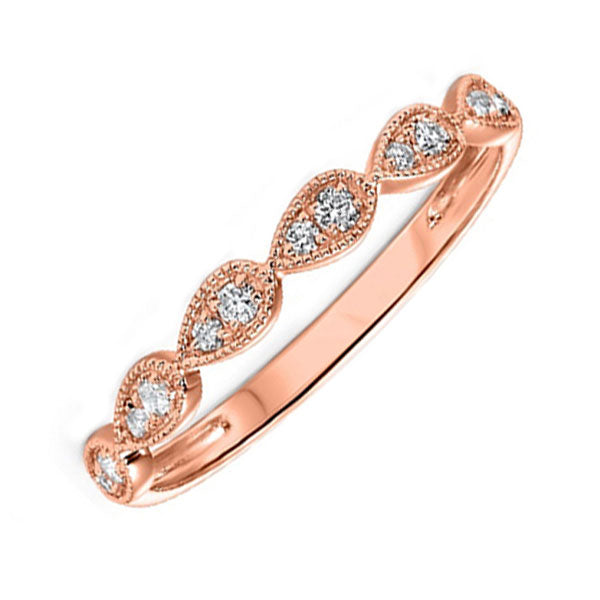 stackable teardrop diamond band in 10k rose gold (1/8 ct. tw.)