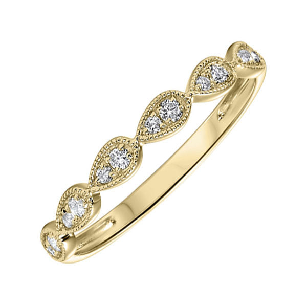 stackable teardrop diamond band 10k yellow gold (1/8 ct. tw.)