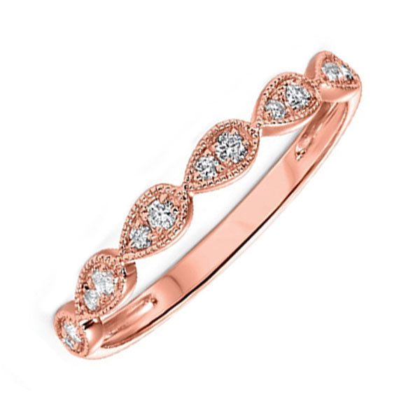 14k rose gold stackable prong diamond band (1/8 ct. tw.)