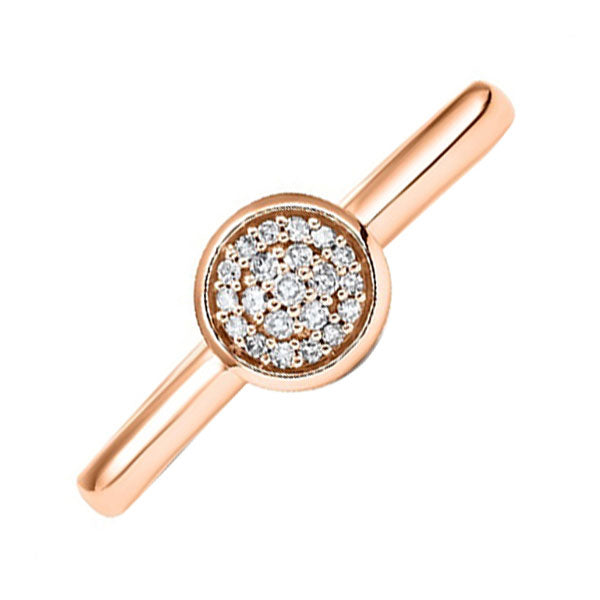 14k rose gold stackable prong diamond band (1/12 ct. tw.)