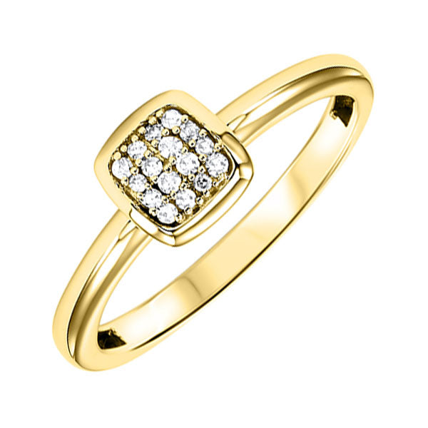 14k yellow gold stackable prong diamond band (1/12 ct. tw.)