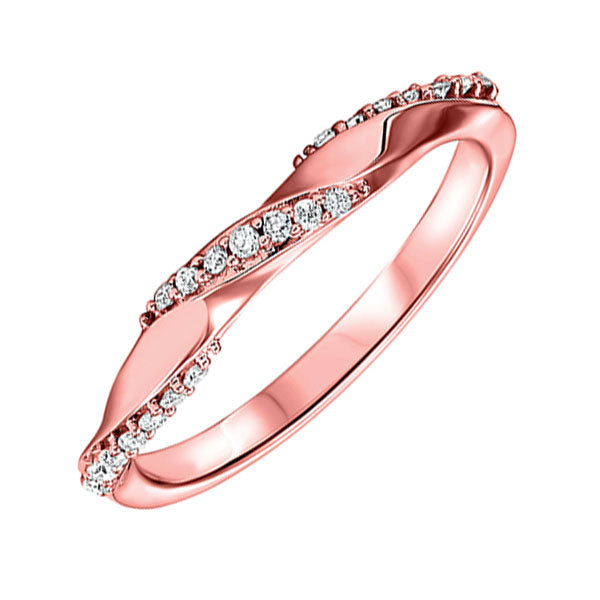 stackable twisting diamond band in 10k rose gold (1/8 ct. tw.)