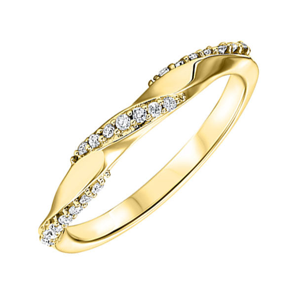 stackable twisting diamond band in 10k yellow gold (1/8 ct. tw.)