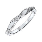 14k white gold stackable prong diamond band (1/8 ct. tw.)