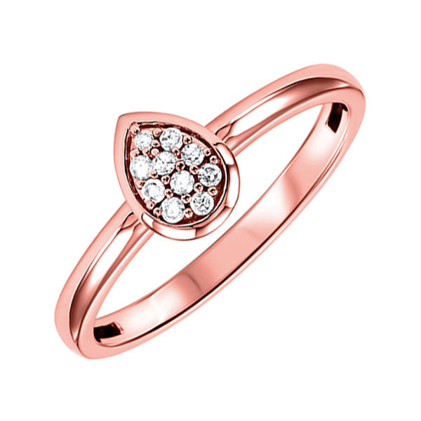 10k rose gold stackable prong diamond band (1/12 ct. tw.)