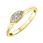 10k yellow gold stackable prong diamond band (1/12 ct. tw.)