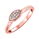 14k rose gold stackable prong diamond band (1/12 ct. tw.)