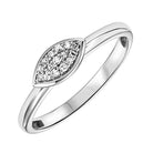 14k white gold stackable prong diamond band (1/10 ct. tw.)