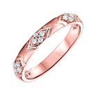 10k rose gold stackable prong diamond band (1/8 ct. tw.)