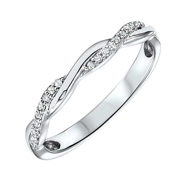 10k white gold stackable prong diamond band (1/10 ct. tw.)