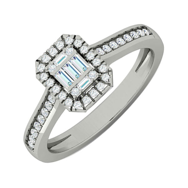 diamond rectangular halo ring in 14k white gold (1/3ctw)