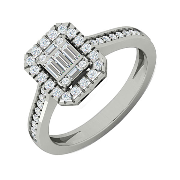 diamond rectangular halo ring in 14k white gold (1/2ctw)