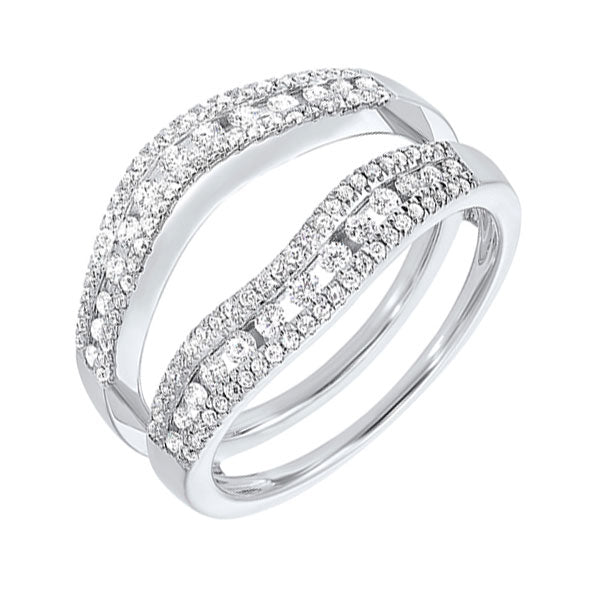 14k white gold inserts prong diamond ring (1/2 ct. tw.)