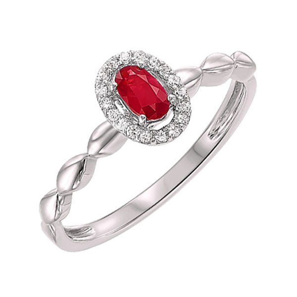 10k white gold prong ruby ring (1/14 ct. tw.)