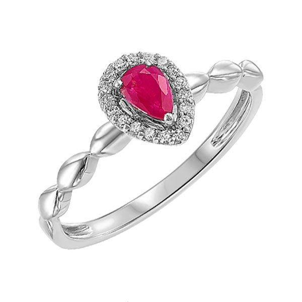 10k white gold prong ruby ring (1/14 ct. tw.)