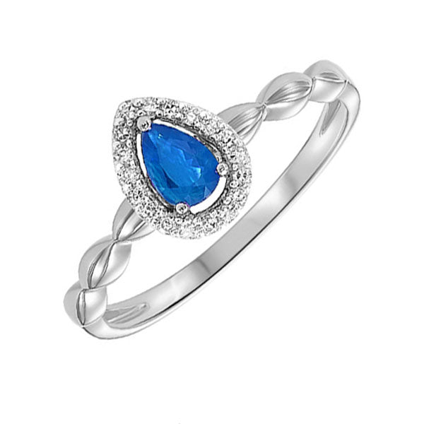 10k white gold prong sapphire ring (1/14 ct. tw.)