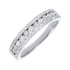 triple row diamond stackable band in 14k white gold (1/2ctw)