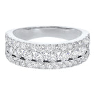 triple row diamond stackable band in 14k white gold (1 1/2ctw)