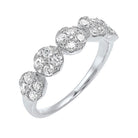 five station circle diamond ring in 14k white gold (3/4 ct. tw)