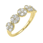 five station circle diamond ring in 14k yellow gold (3/4 ct. tw)