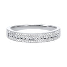 triple row diamond stackable band in 14k white gold (1/4ctw)