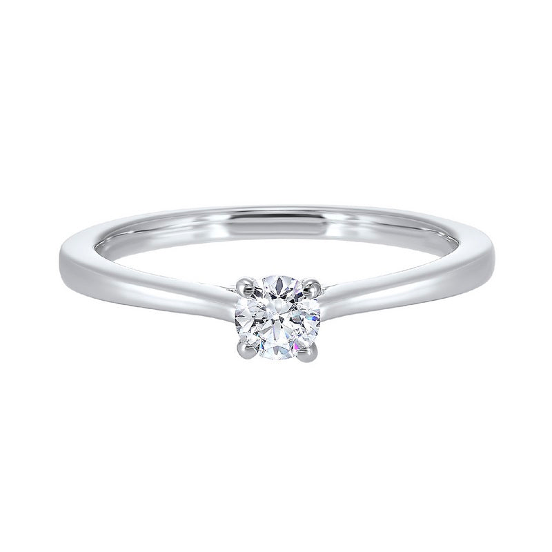 diamond round classic solitaire engagement ring in 14k white gold (1/2ctw)