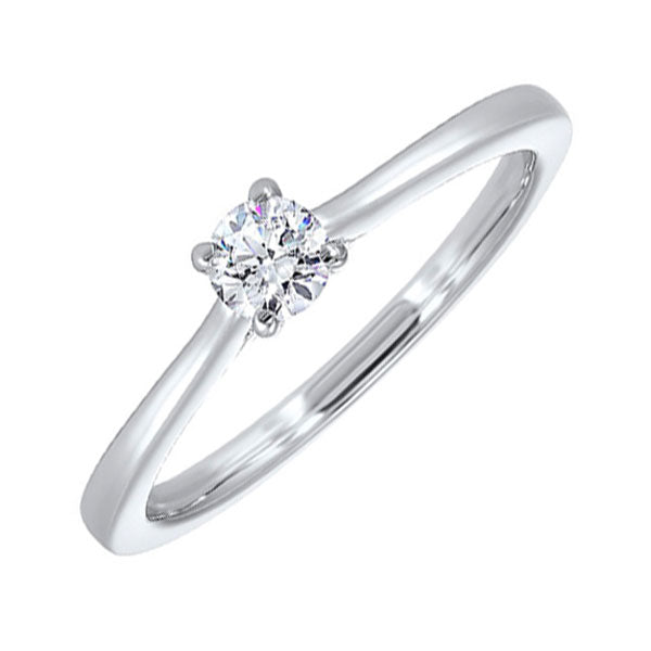 diamond round classic solitaire engagement ring in 14k white gold (1/2ctw)