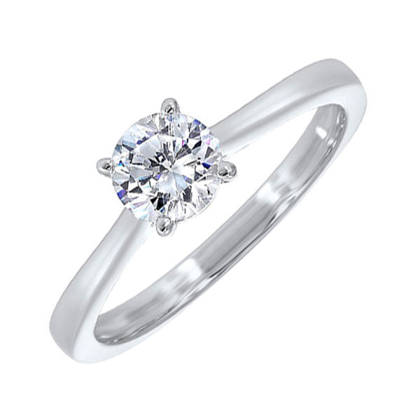 diamond round classic solitaire engagement ring in 14k white gold (1ctw)