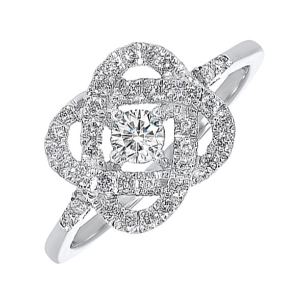 diamond infinity love heart knot promise ring in 14k white gold (3/4 ctw)