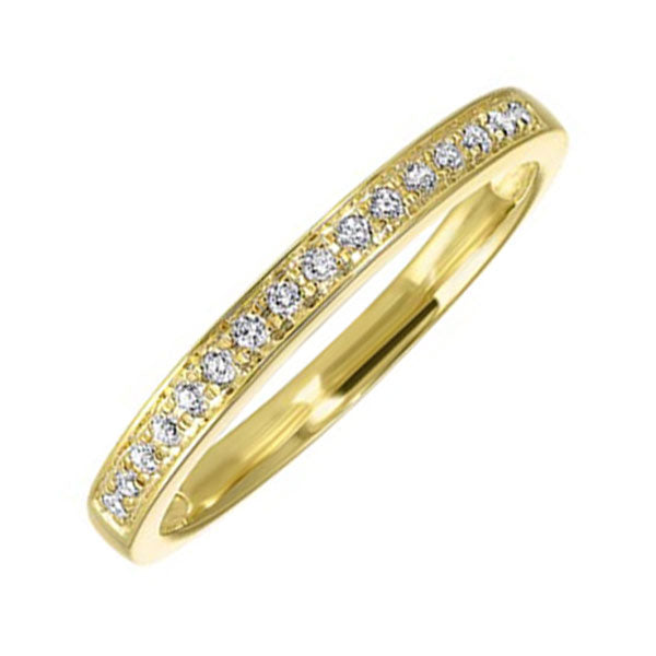 diamond channel stackable band in 14k yellow gold (1/10ctw)