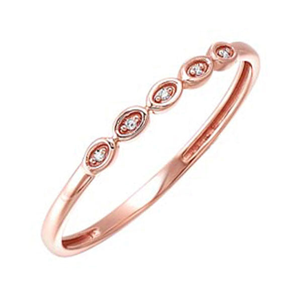 diamond mini stackable ring in rose gold (0.01ctw)