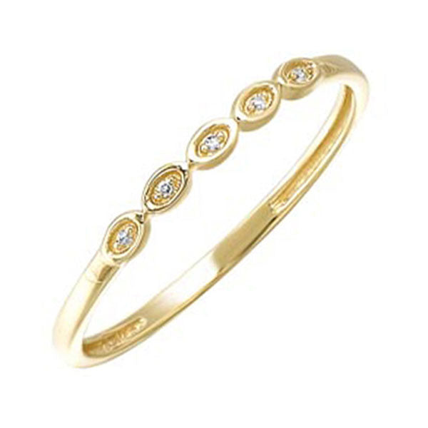 diamond mini stackable ring in yellow gold (0.01ctw)