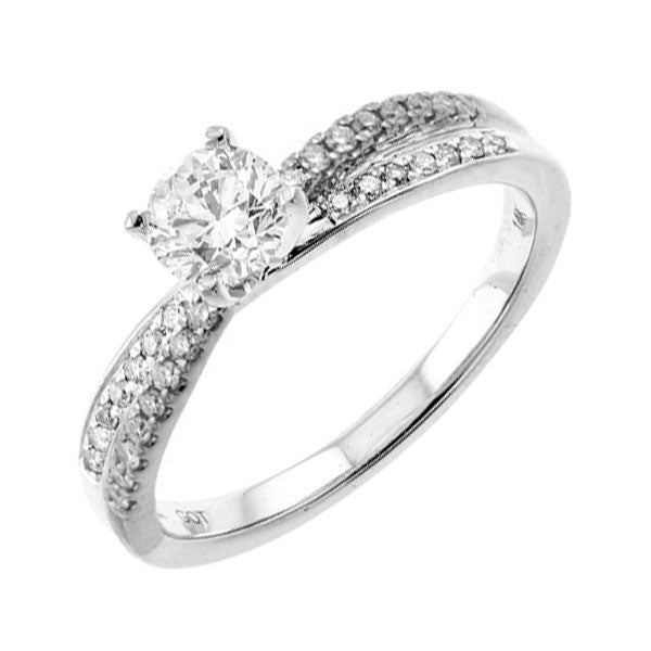 14k white gold complete split prong diamond ring 2/(3 ct. tw.)