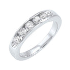 14k white gold 5 stone channel diamond band (3/4 ct. tw.)